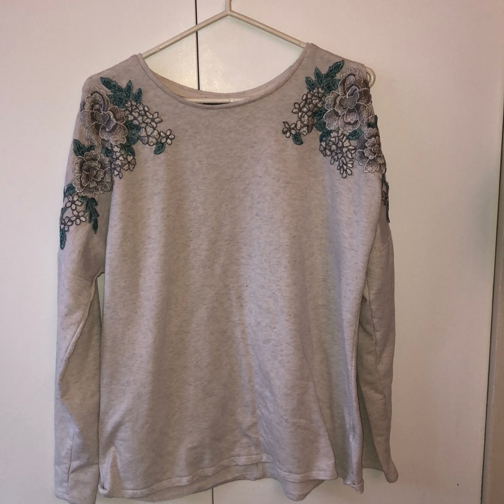 Welcome Spring! With a draping shoulder Floral Tee